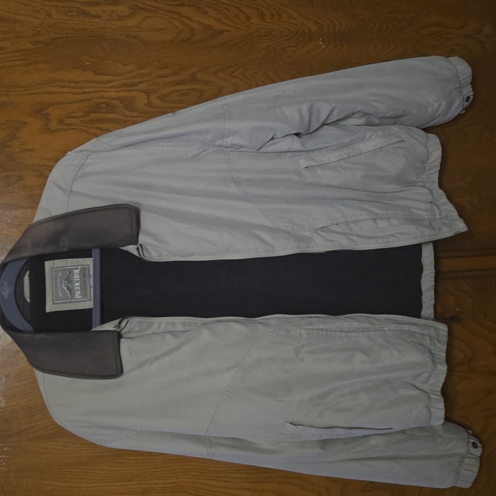 Pacific Trail Men's Tan And Dark Brown Collar Performance Jacket
